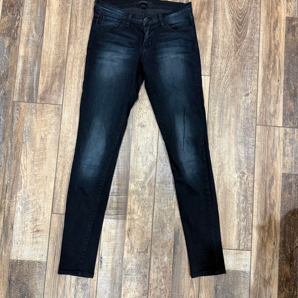 Flying Monkey Womens Black Skinny Jeans Size 27 Distressed Wash